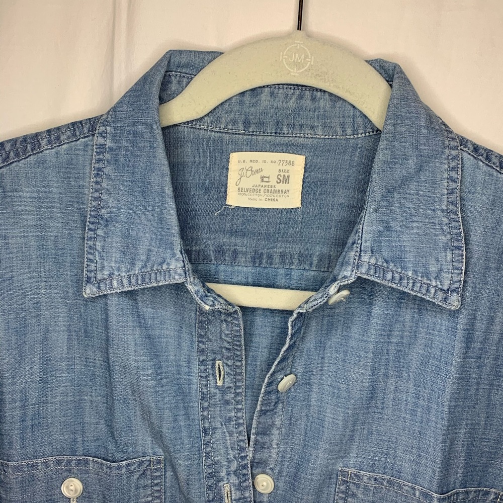 J Crew “Japanese Selvedge Chambray” button-down